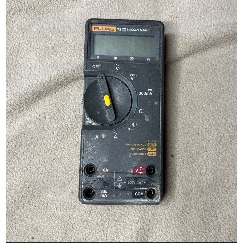 Fluke 73 III Lincoln Tech Digital Multimeter Handheld Volt Ohm Amp Tester READ